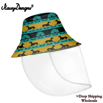 

2020 Women's Hat Sun Hat Greyhound Animals Prints Bucket Basin Cap for Female Visor Fisherman's Hat Protective Men Wholesale New