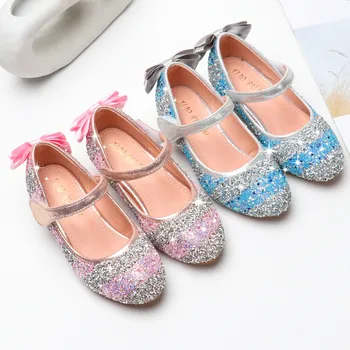 

Girl's Crystal Princess Shoes Soft Soles Perform Dance Shoes Sandals Single Shoe kids shoes Sapato Infantil baby girl sandals