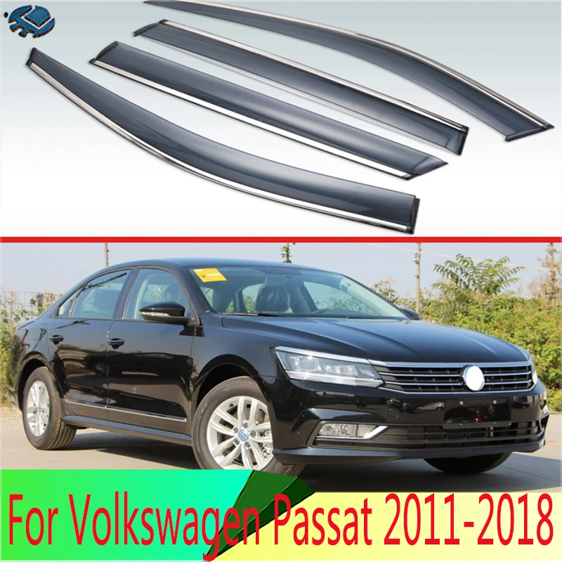 Для Volkswagen Passat 2011-2018 Пластик внешний козырек Vent Оттенки окна Защита от солнца