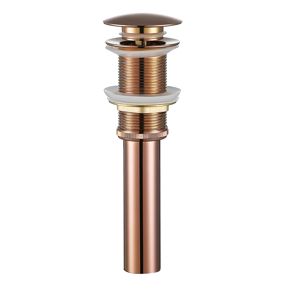 Rose Gold Brass Basin Drain Kit with Pop Up & Bottle Trap