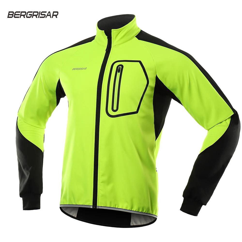 2019 Men Winter Thermal Softshell Cycling Jacket Windproof Waterproof Bike Jacket MTB Coat Bicycle Clothing Reflective BG011