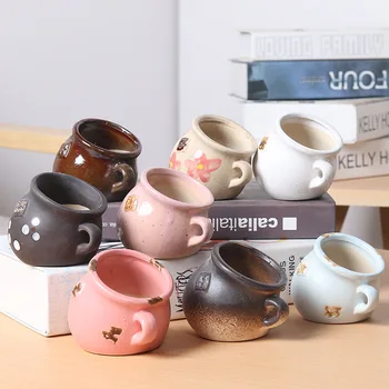 

Creative Succulent Flowerpot Plant Clay Stoneware Green Plant Plastic Simple Ceramic Personalized & Creative Small Pot Plant