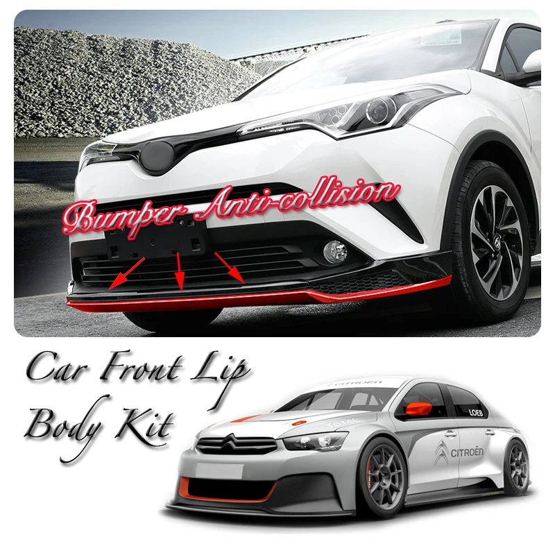 車のバンパーリップフロントスポイラースカート偏向器シトロエンcエリゼ12 曲カー修正されたボディキットvipヘラフラッシュ唇 Front Skirt Aliexpress