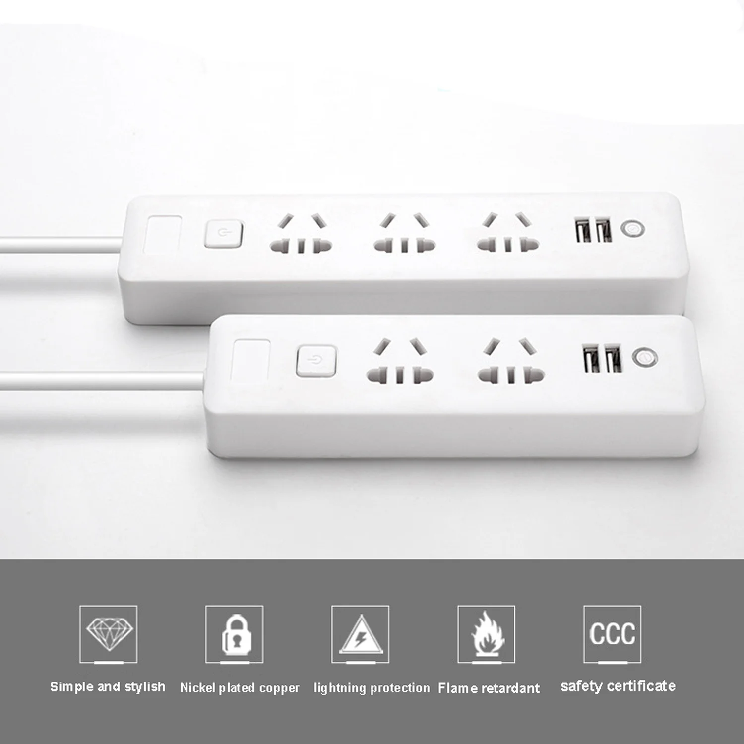 Несколько Мощность полосы 2/3 способ Розетка с USB штепсельная вилка