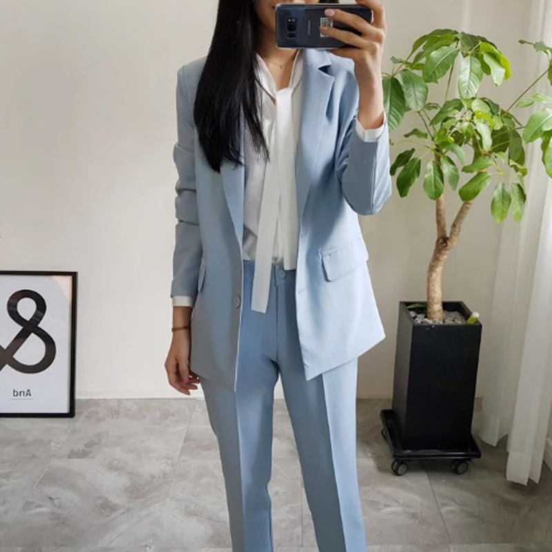 

Women's suits 2020 spring and autumn new thin small suit jacket nine-point pants two-piece loose wild fashion women's clothing