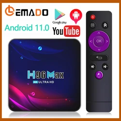 H96 Smart TV Box Android 11 4K Hd Youtube Google Play 5G Wifi Bluetooth Receiver Media Player HDR USB 3.0 4G 32Gb 64Gb Tv Box