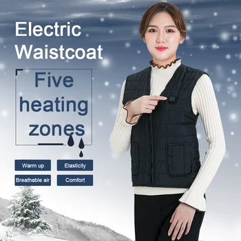

Heated Vest Winter Warm Electric USB Jacket Men Women Heating Coat Washable Thermal Clothes Outdoor Fishing Hunting Waistcoat