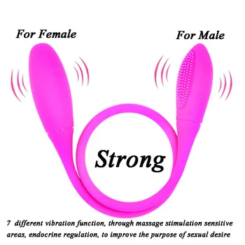 Rechargeable Dual Vibrator 7 Speeds Double Head Jump Egg Bullet Dildo Vibrator Anal Butt Plug Adult Sex Toy For Women 2
