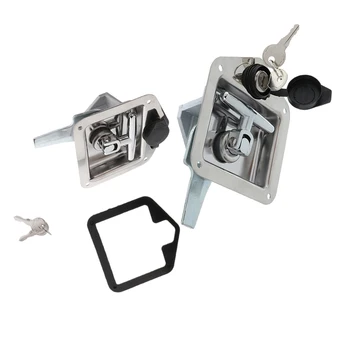 

2pcs Universal Car Folding T Handle Tool Box Lock(120x120x60mm+170x120x65mm)