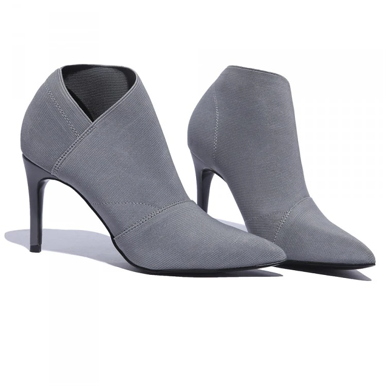 Г., модная пикантная женская обувь на высоком каблуке с острым носком Женская осенне-летняя повседневная обувь, модная женская обувь - Цвет: Серый