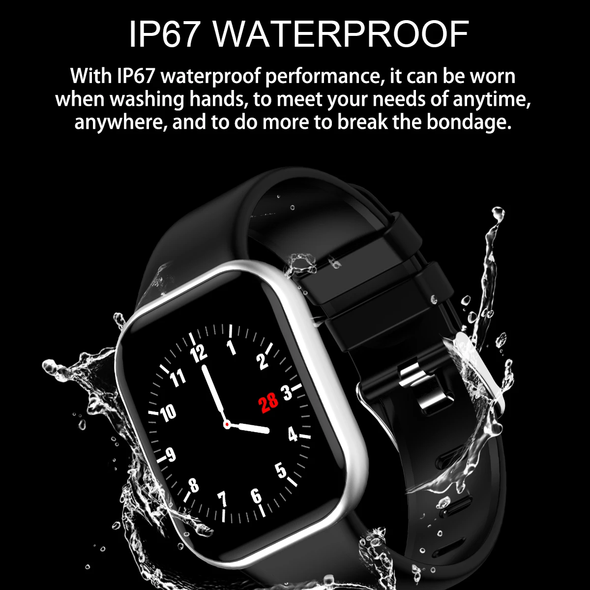 IP67 Waterproof X16 Smart Watch Men Women Sport Watch Blood Pressure Heart Rate Monitor Fitness Tracker  WatchVS S20 DT99 H6Pro