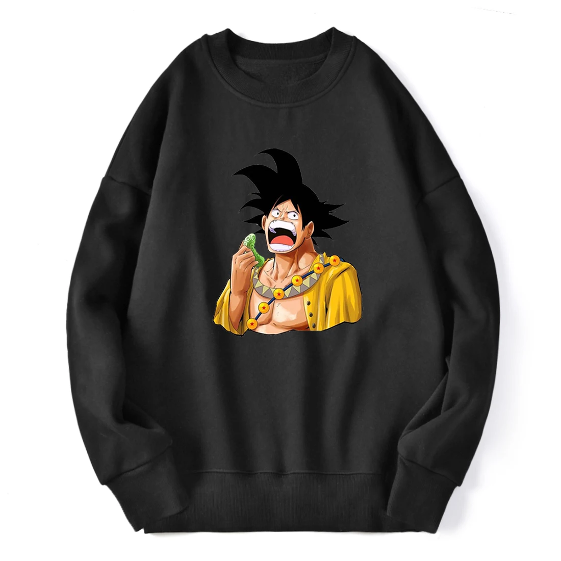 

Dragon Ball Z Anime Winter Fleece Sweatshirt Man Long Sleeve Crewneck Tracksuit New Arrival Fashion Hip Hop Outdoor Sweatshirt