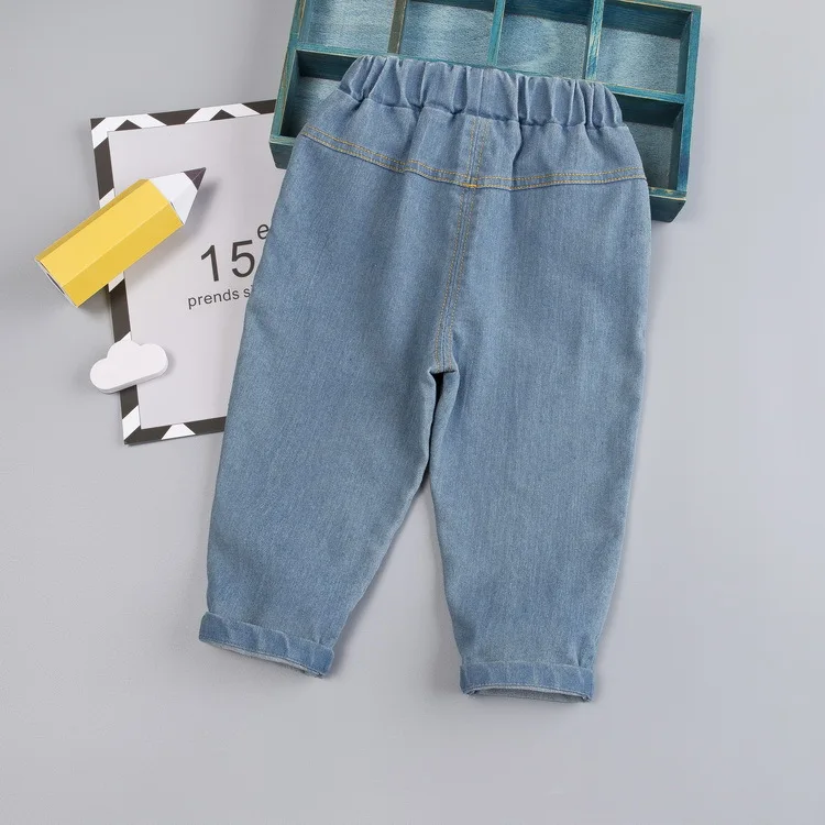 Новинка года; сезон осень; стильная детская одежда в Корейском стиле; детские джинсы с героями мультфильмов; сезон весна-осень; брюки; разные размеры
