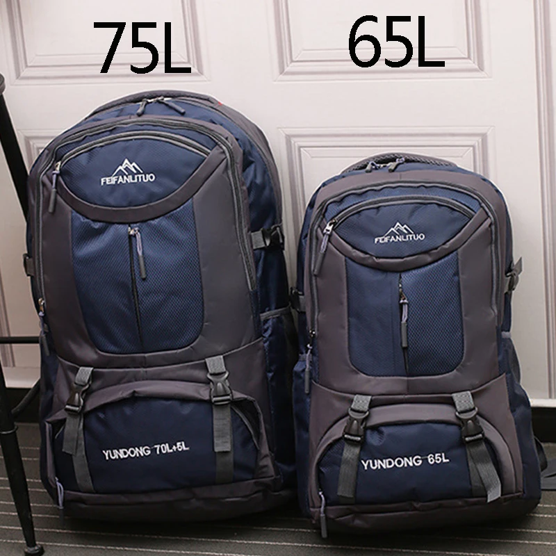 Male Backpack Rucksack Hiking Waterproof Outdoor 75L Unisex for Men 65L Climbing