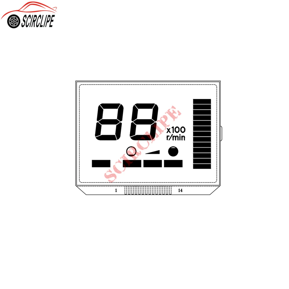 TACH Tachometer LCD Display for Yamaha 6Y5 Outboard Digital Meter No Buttons Fit Black Back Cover lcd display navigation touch screen car gauge cluster car radio lcd repair