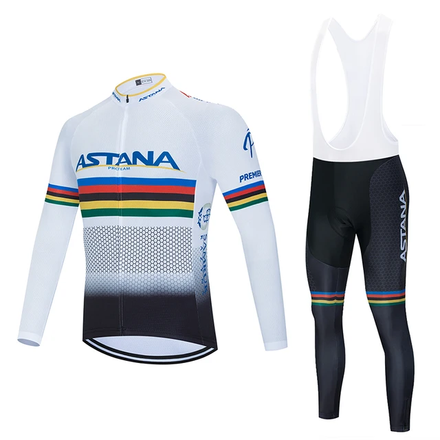 US $25.37 ASTANA 2020 cycling long sleeve team Jersey Set bib cycling clothing MTB bicycle clothing Jersey un