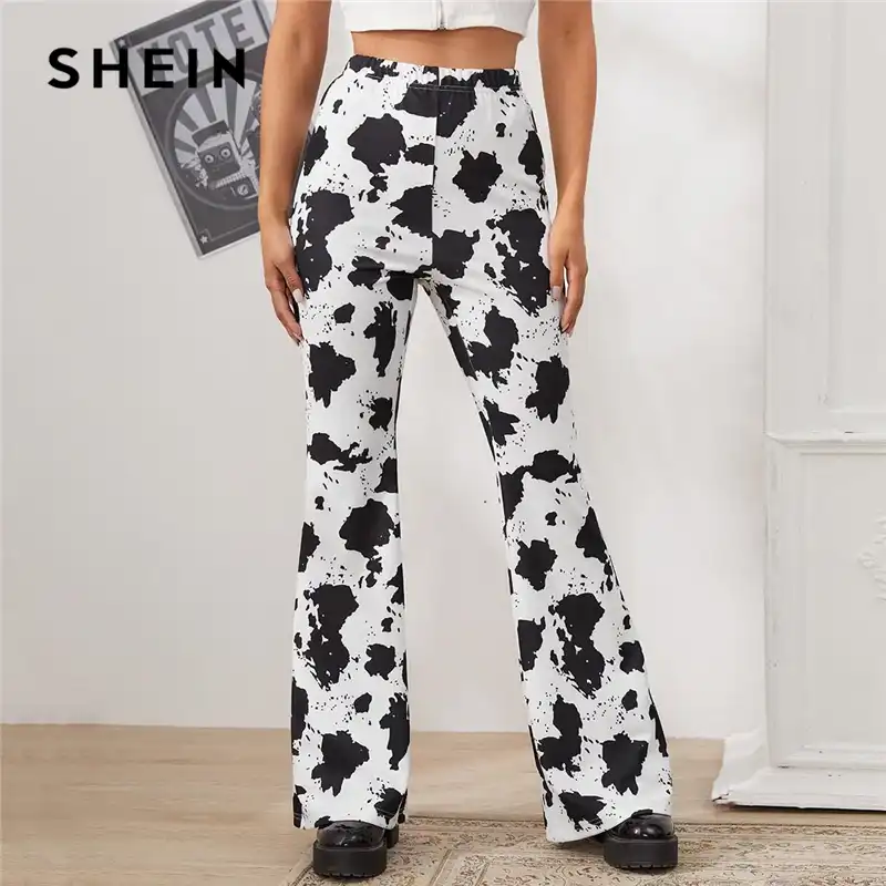 pantalon motif vache