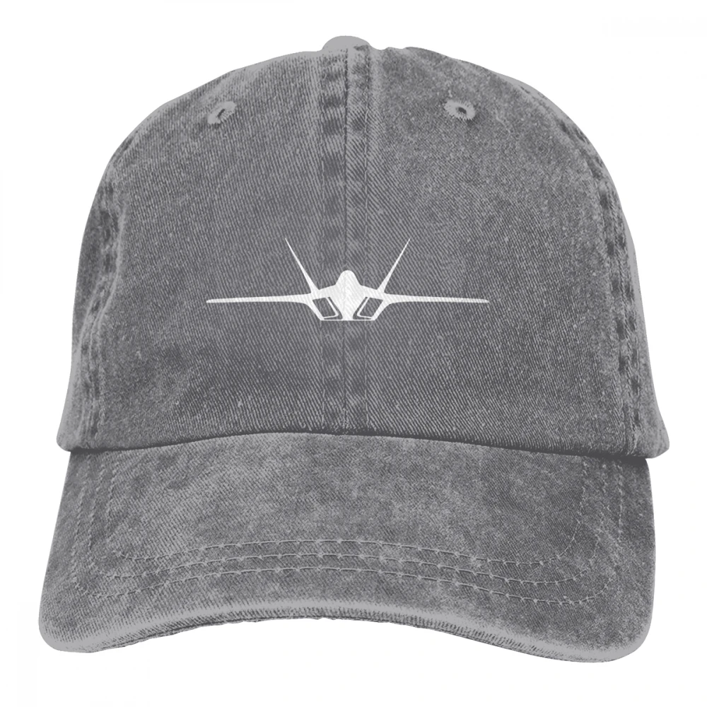 F-22 Raptor Casquette черные унисекс Мужские Женские джинсовые бейсболка с ремешком кепки регулируемые Гольф папа шляпа