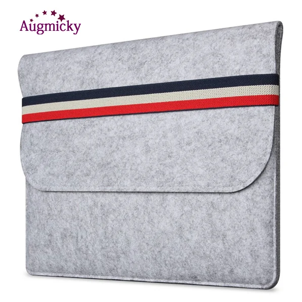 NEW Wool Felt Soft Sleeve Laptop Bag For Macbook Air Pro Retina 11 13 15 inch Notebook Tablet Carry Case Cover for HP Dell - Цвет: Gary