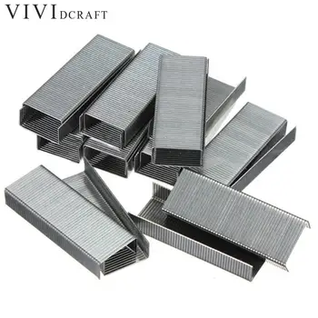 

Vividcraft Silver Metal Binder Rings 1000pcs Size 24/6 Paper Document For Office 11.5*6mm Staplers Office Staples Accessori V5E9