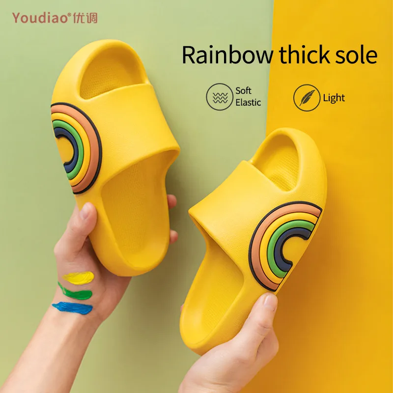 Children Slippers Shoes Slides Beach-Sandals Rainbow Youdiao Bathroom Soft Girls Boys