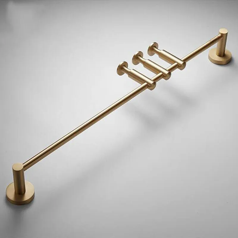 Solid Brass Coat Rack Free Adjustment, Wall Mount Hooks with 3/4/5/6 for Hats, Scarves, Clothes Handbags