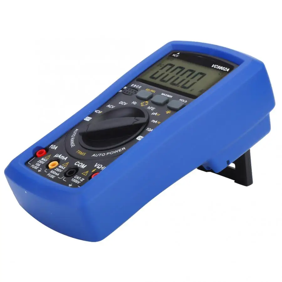 VC9802A цифровой полностью функциональный автоматический Диапазон мультиметр DC/тестер переменного тока метр