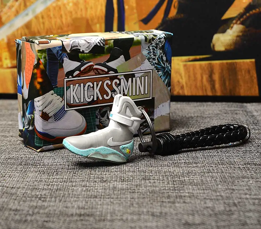 a shoe w rope Дропшиппинг Chicago Unc брелок в виде кроссовка 3D мини-кроссовки забанены спортивная обувь брелок в виде кроссовка s - Цвет: a shoe w rope