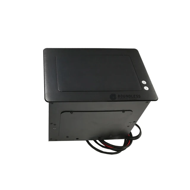 

Motorized pop up desktop socket with cable wiring for table with power and data socket outlet