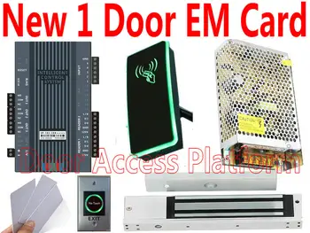 

2020 Newest 1 door access controller panel box with Web interface IP Control+1 pcs EM ID Card reader+Magnetic lock+IRExit button