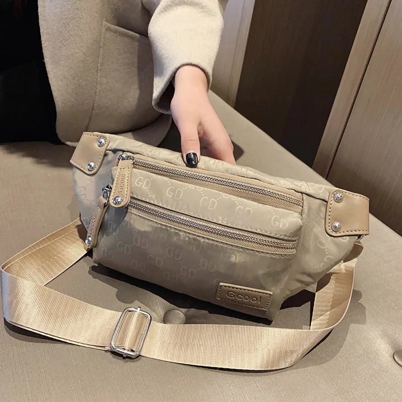 

2019 New Style Chest Pack Lightweight Trend Western Style Oxford Cloth WOMEN'S Bag Crossbody Bag Versitile Fashion Nylon Bag