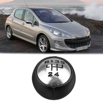 

5 Speed Pu Leather Gear Shift Knob Head Handball for Peugeot 307 308 3008 407 5008 807 Citroen C3 C4 C4 Picasso C8