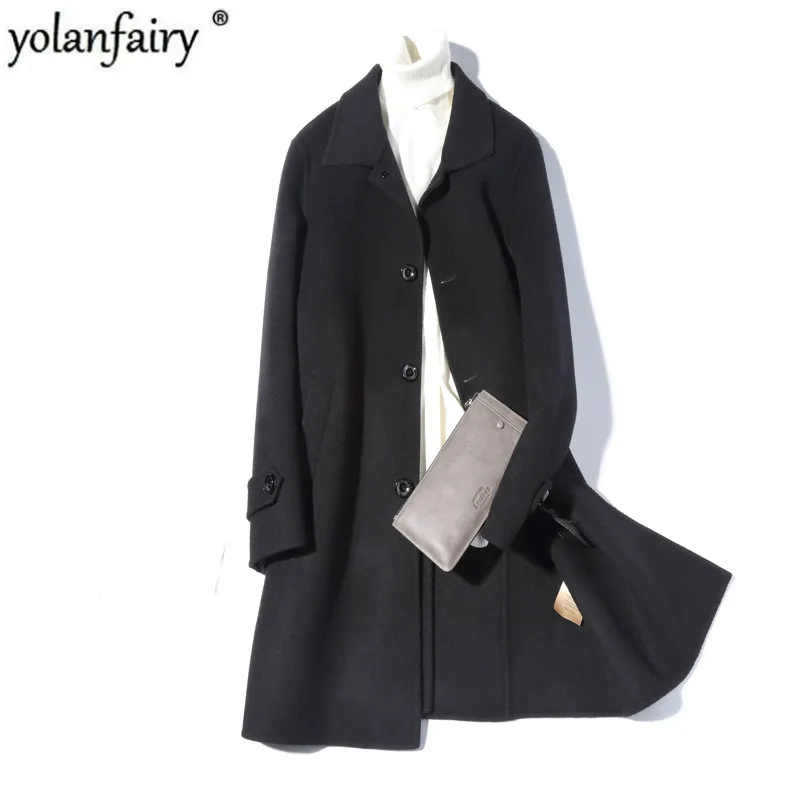 100% шерстяное пальто осенне-зимняя куртка мужские двухсторонние шерстяные ручной