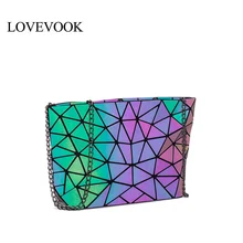 LOVEVOOK сумки через плечо для женщин складные сумки-мессенджеры с ретро famale сумка на плечо Геометрическая Сумка светящийся цвет
