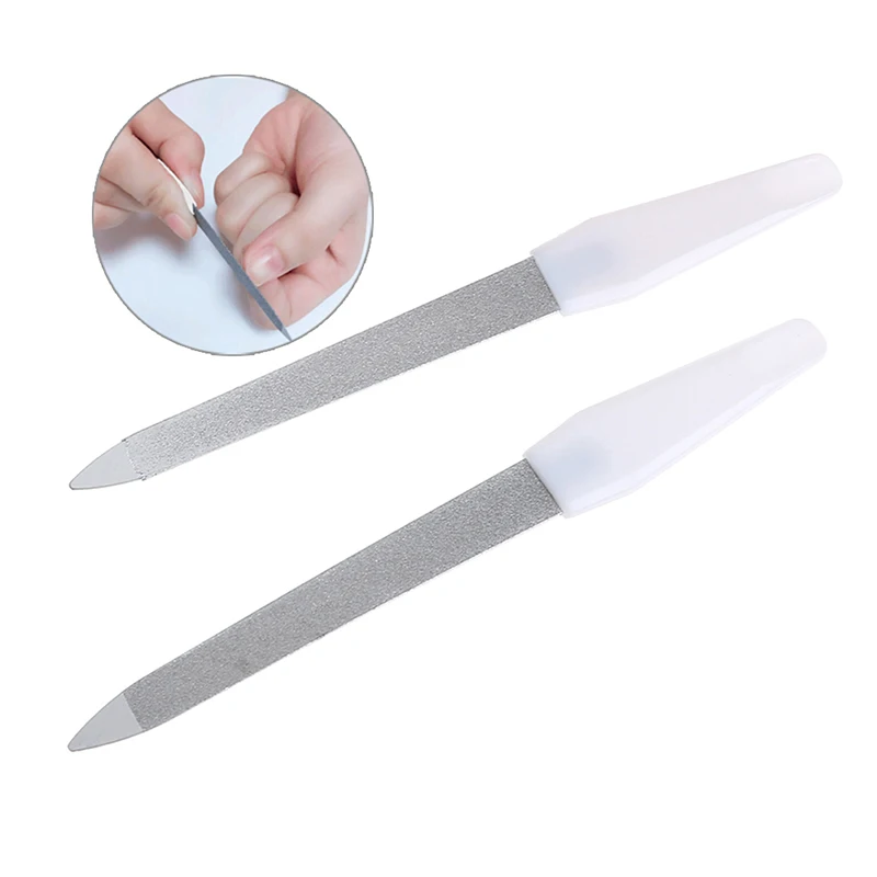 

1PC Durable Nail File Double Sided Handle Nail Buffer Files Pro Manicure Pedicure Nail Art Tool For Women Men