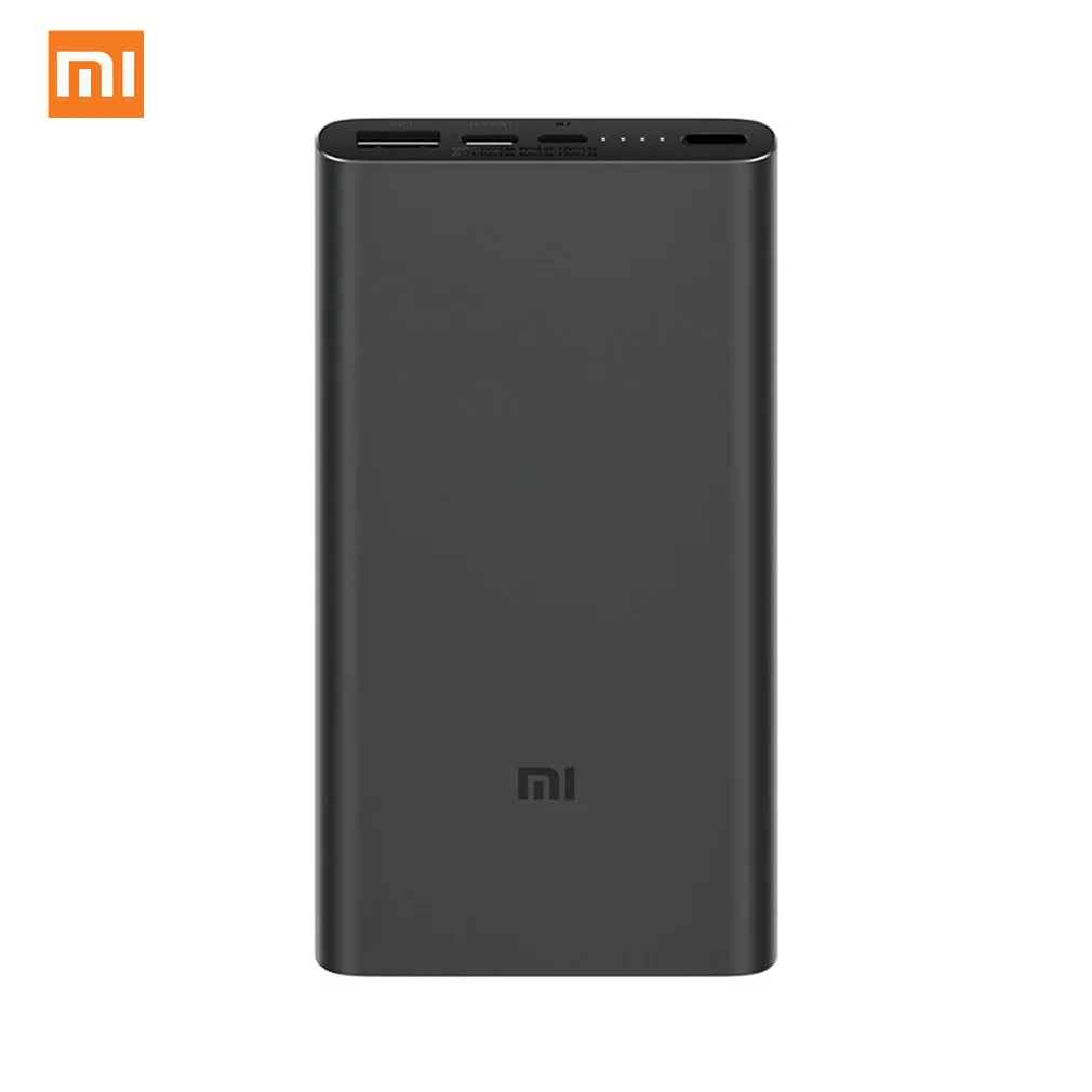 Xiao mi power Bank 3 10000 мАч PLM12ZM usb type C QC3.0 Быстрая зарядка mi power bank 10000 портативное зарядное устройство Poverbank