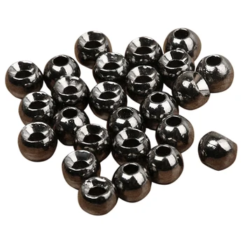 

2x 25 X Tungsten Fly Tying Beads Nymph Head Ball Beads Deep Sinking 2.4/3.3/4/4.6mm Black+3.3mm