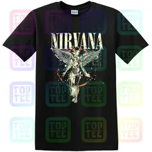 NIRVANA IN UTERO Альбом Футболка Мужская рок-музыка футболка мужская черная живая нация NWT