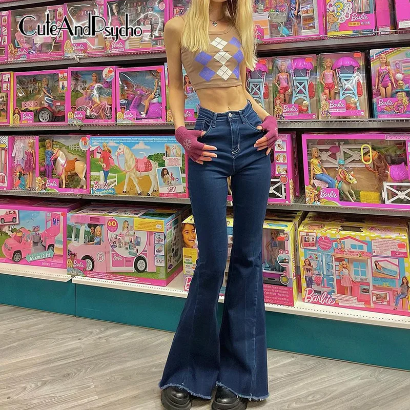 Vintage 90s Flared Denim Pants 