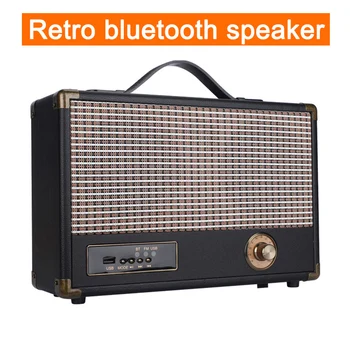 

Portable Portable Multi Function Bluetooth Speaker Wireless Small Stereo Retro Outdoor Portable Radio U disk Player