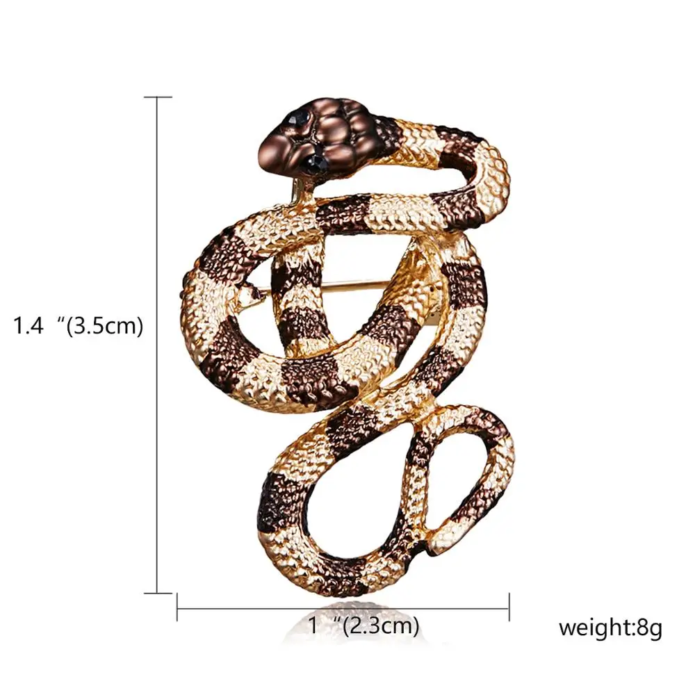 Модная разноцветная брошь в виде животных ручной работы, милые Стразы, собака, змея, ящерица, ежик, краб, пальто, сумка со значком, модные ювелирные изделия, брошь, подарок - Окраска металла: Snake