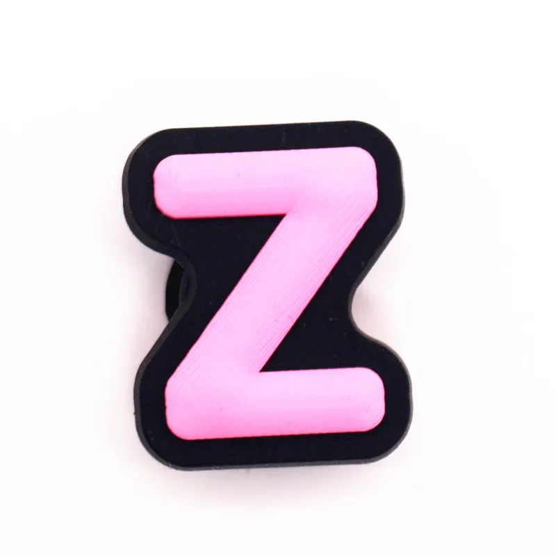 Single Sale 1Pcs Shoe Charms Decoration 26 English Letters Free Combination Shoe Accessories for croc jibz Kid's Party X-mas