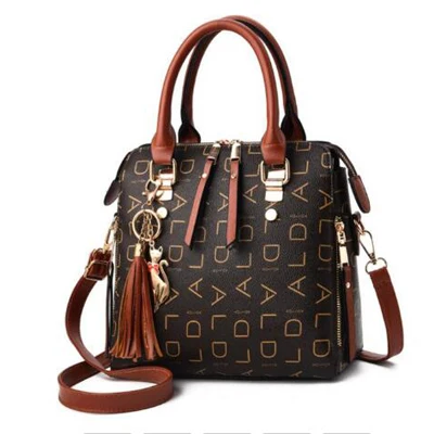 Yogodlns, винтажные кожаные женские сумки, женские сумки-мессенджеры, сумки с кисточками, дизайнерские сумки через плечо, сумки через плечо, бостонские ручные сумки - Цвет: Brown