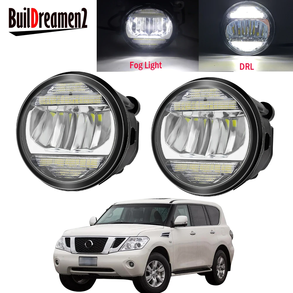 Светодиодсветильник дневные ходовые огни DRL 30 Вт 8000 лм 12 В для Nissan Patrol 3/III Y62 2010-2015 2
