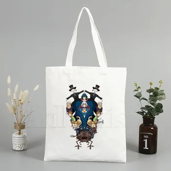 

Miyazaki Hayao Howl's Moving Castle Print Reusable Shopping Bag Women Canvas Tote Bags Printing Eco Bag Shopper Shoulder Bags