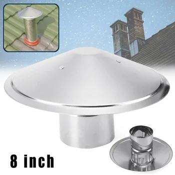 

4/6/8inch Stove Pipe Chimney Cap Fireplaces Rain Hat Galvanized Iron Mushroom Weatherproof Roof Cap Ventilator