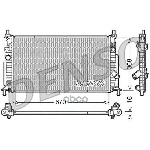 Радиатор Системы Охлаждения Mazda: 3(Bl) Sedan/Hatchback 1.6mzr/2.0mzr/2.0mzr Disi/2.3mps Turbo 09- Denso арт. DRM44020