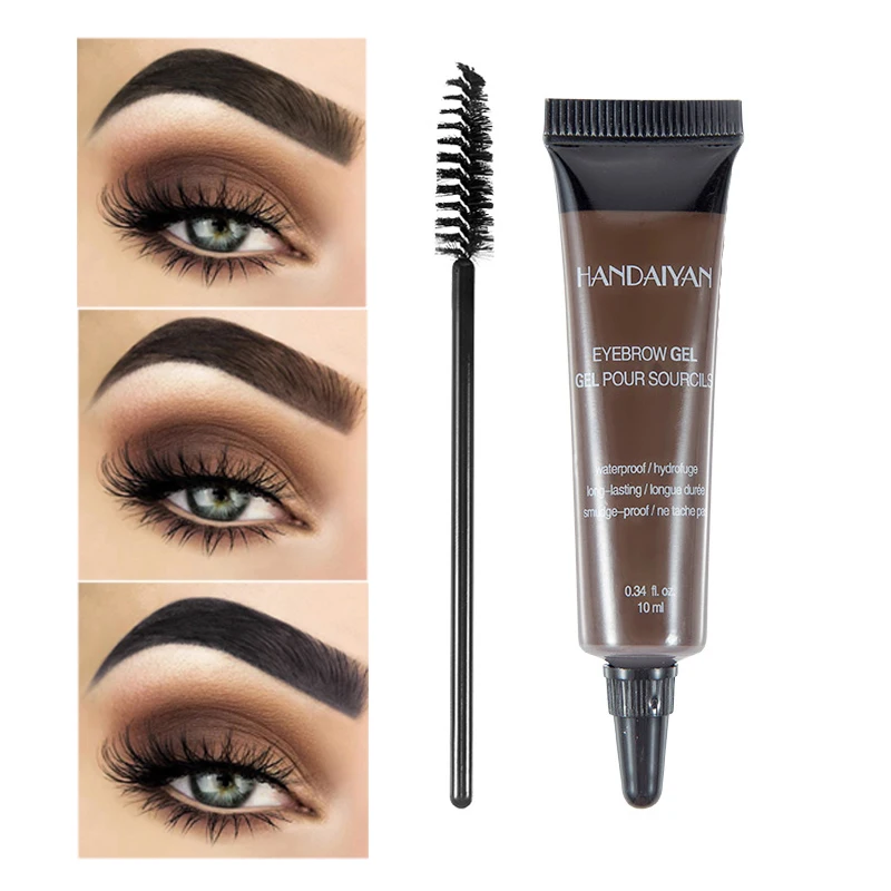 HANDAIYAN Eyebrow Enhancer Tattoo Cream with Brush Kit Waterproof Makeup Brown Black Eyebrows Tint Gel Brow Dye Cream Cosmetics HANDAIYAN Eyebrow Enhancer Tattoo Cream with Brush Kit Waterproof Makeup Brown Black Eyebrows Tint Gel Brow Dye Cream Cosmetics