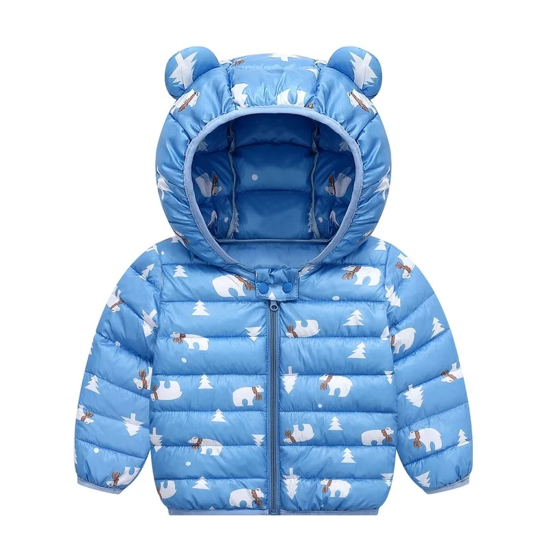 

Baby Winter Clothes Autumn Down Jackets Warm Outerwear Hooded Coats Kids Outerwear Cartoon Clothing For Infant Boys Girls 9M-3T