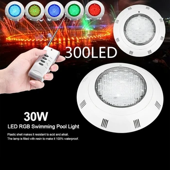 30W 300LED Rgb Onderwater Zwembad Licht Outdoor Waterdichte Wand Gemonteerde Dompelpompen Lampen Met Afstandsbediening Tuin Decor